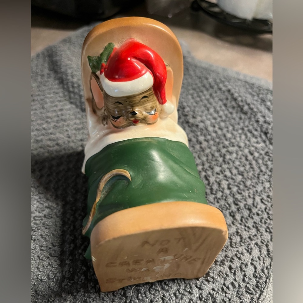 Vintage “Not a creature was stirring” Japan Figurine.